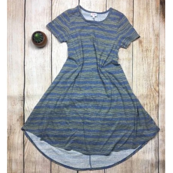 LuLaRoe Dresses & Skirts - [LuLaRoe] Heathered Striped Carly Dress XS